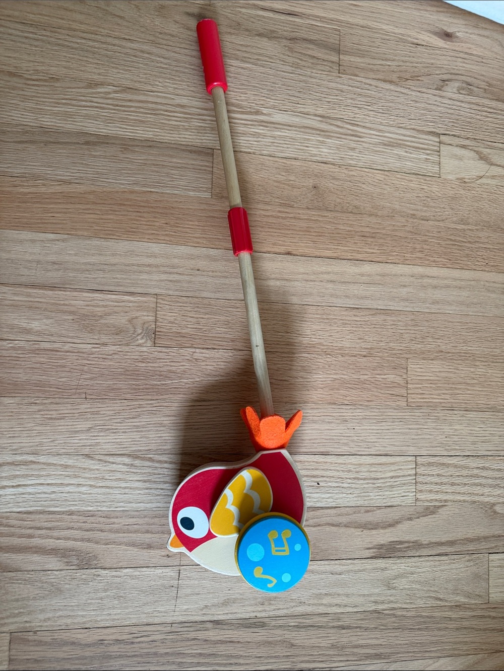 Hape Lilly Musical Push Along - Wooden Push Along Baby Walking Bird